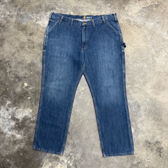 Carhartt Relaxed Fit Carpenter Jeans Workwear Utility Denim - Picture 9 of 9